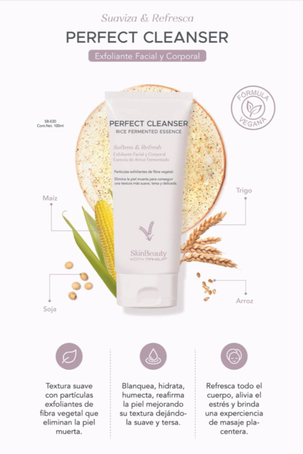 PERFECT CLEANSER Exfoliante Facial y CorporalSuaviza y Refresca